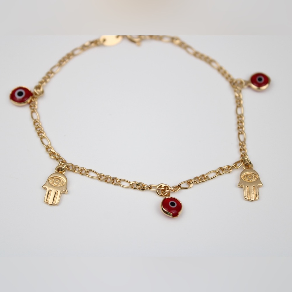 18k Gold filled bracelet 7.5” / Pulsera bañada en oro brasileño